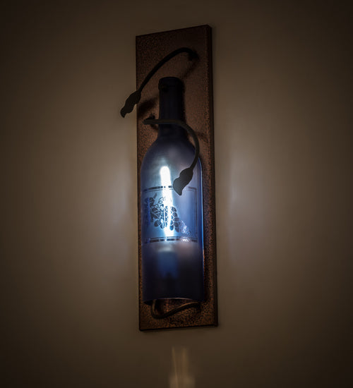 4.5"W Tuscan Vineyard Wine Bottle Wall Sconce