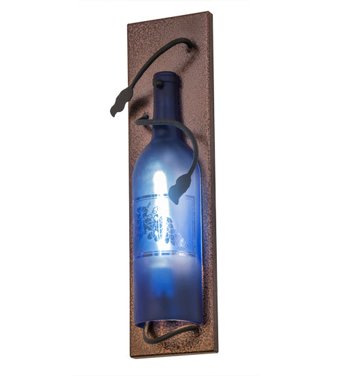 4.5"W Tuscan Vineyard Wine Bottle Wall Sconce