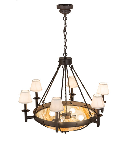 36"W Freya 6 Lt Chandelier