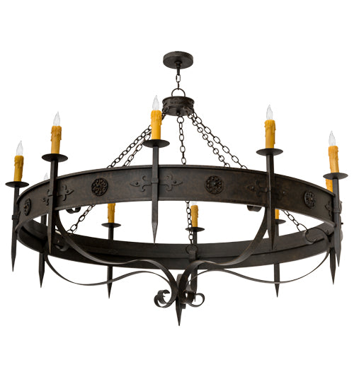 66"W Calandra 10 Lt Chandelier