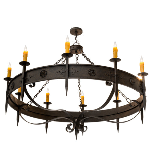 66"W Calandra 10 Lt Chandelier