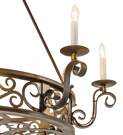 36"W Delano 8 Lt Chandelier