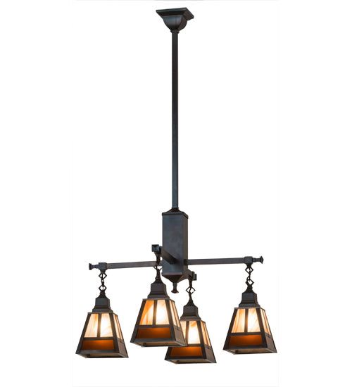 26"W "T" Mission 4 Lt Chandelier