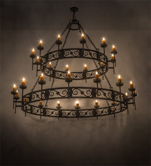 84" Wide Majella 28 Light Two Tier Chandelier