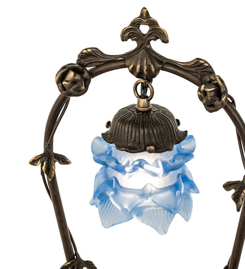 19" High Blue Cherub With Violin Mini Lamp