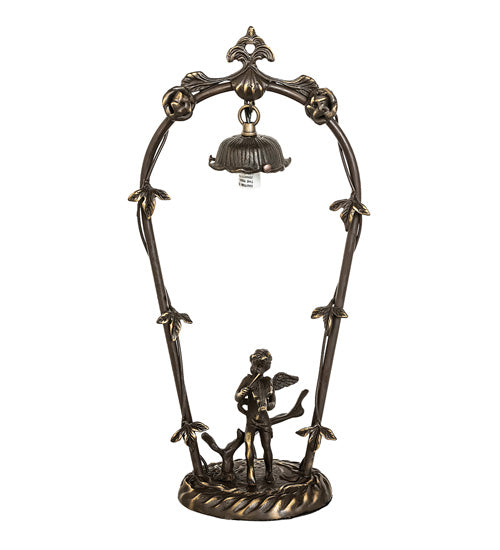 19" High Blue Cherub With Violin Mini Lamp