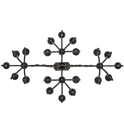 60" Long Kean 20 Light Oblong Chandelier