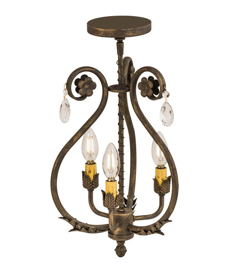 12"W Antonia 3 Lt Chandelier