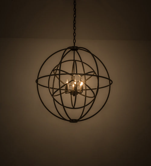 30"W Atom Enerjisi 6 Lt Chandelier