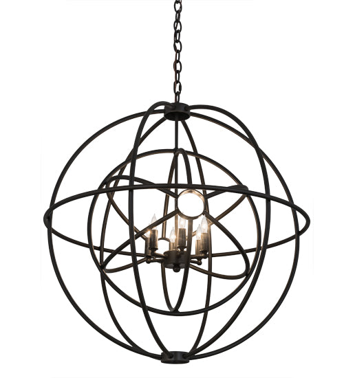 30"W Atom Enerjisi 6 Lt Chandelier