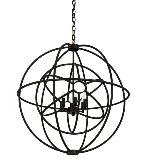 30"W Atom Enerjisi 6 Lt Chandelier