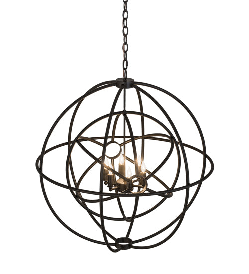 30"W Atom Enerjisi 6 Lt Chandelier