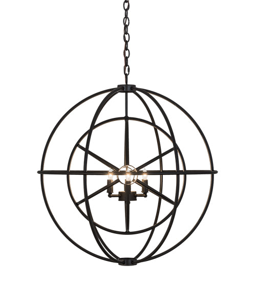 30"W Atom Enerjisi 6 Lt Chandelier