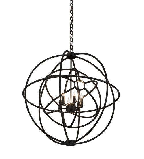 30"W Atom Enerjisi 6 Lt Chandelier