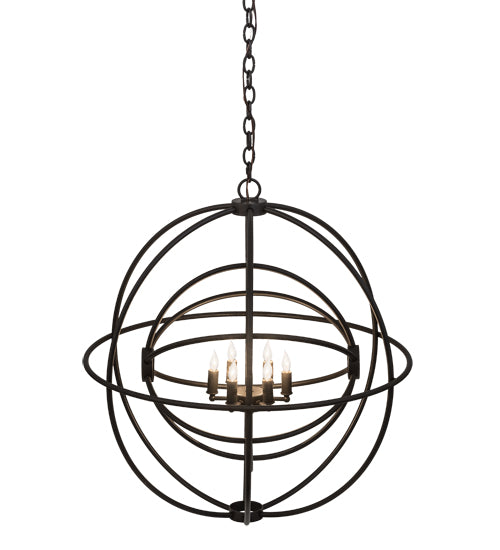 30"W Atom Enerjisi 6 Lt Chandelier