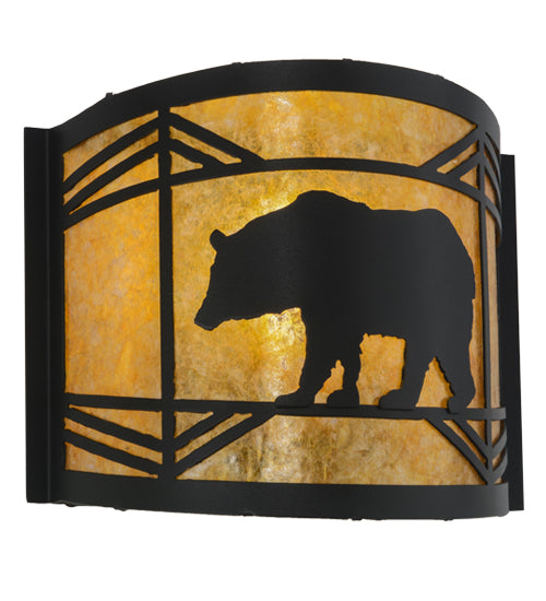 12"W Lone Bear Wall Sconce