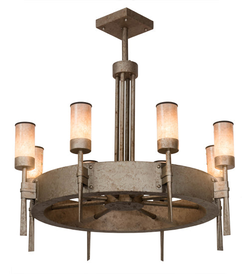 36"W Mansfield 8 Lt Chandelier