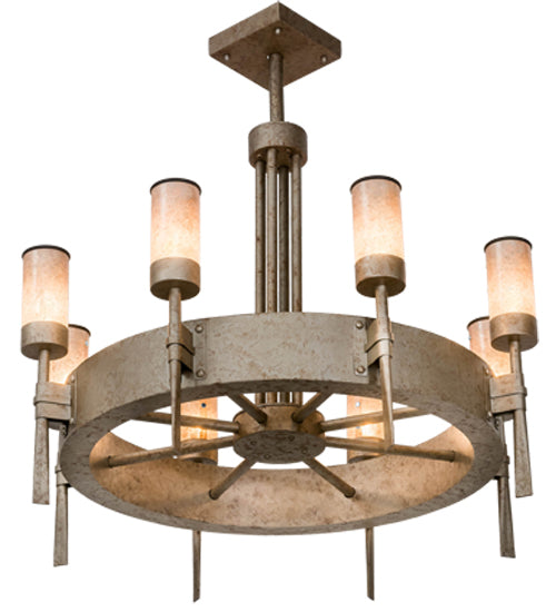 36"W Mansfield 8 Lt Chandelier