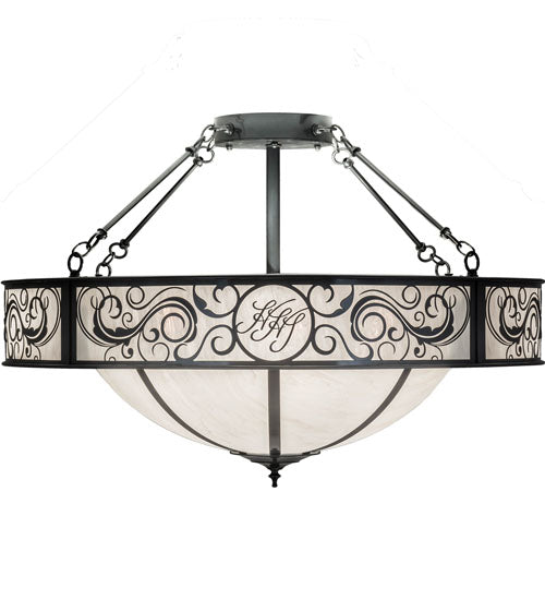 36"W Toulouse Personalized Monogram Inverted Pendant