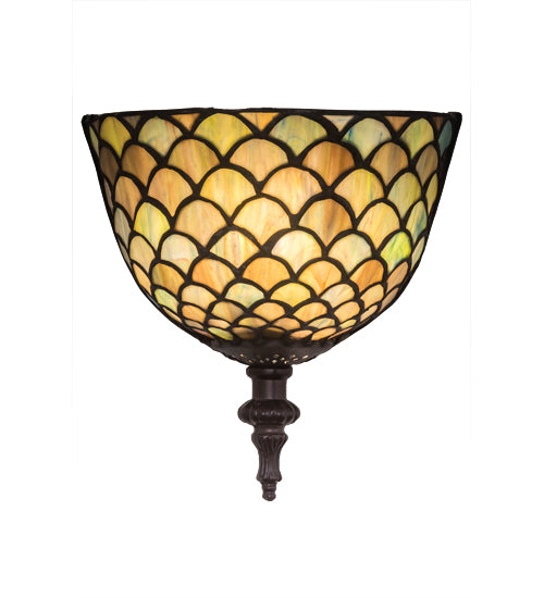 8"W Tiffany Fishscale Wall Sconce