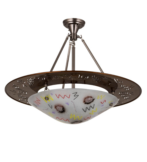 31"W Metro Fusion Super Nova Inverted Pendant