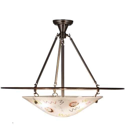 31"W Metro Fusion Super Nova Inverted Pendant