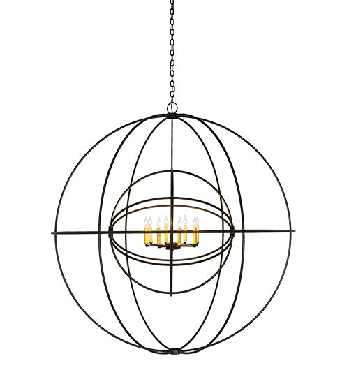 60" Wide Atom Enerjisi 8 Light Chandelier