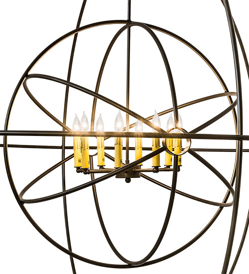 60" Wide Atom Enerjisi 8 Light Chandelier