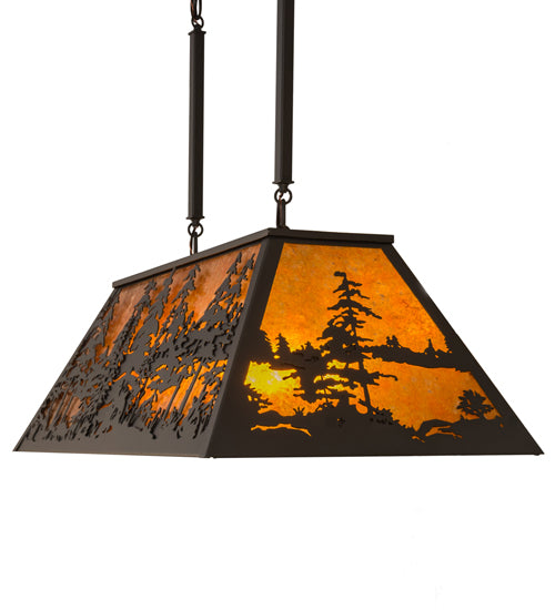 36"L Tall Pines Oblong Pendant