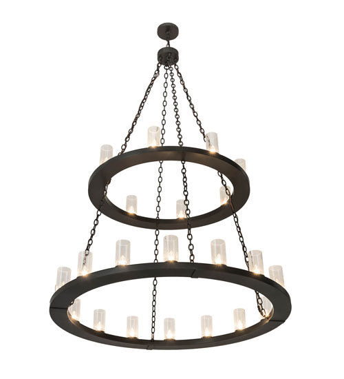 54" Wide Loxley 24 Light Two Tier Chandelier