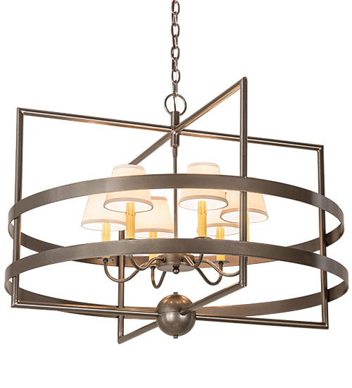 36"W Aldari 6 Lt Chandelier