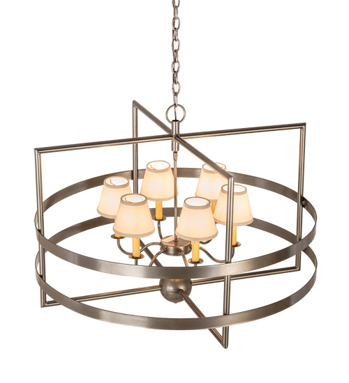 36"W Aldari 6 Lt Chandelier