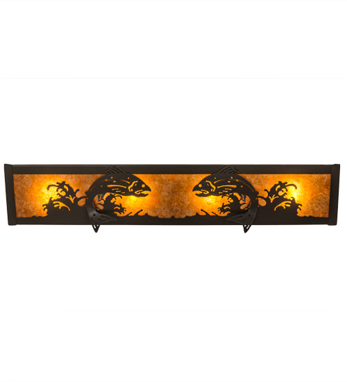 24"W Leaping Trout Vanity Light