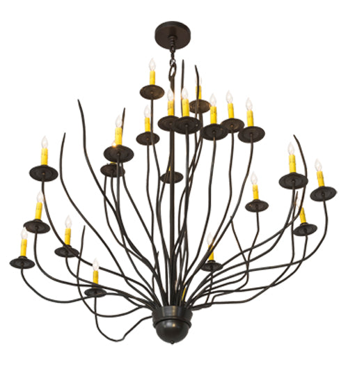 54"W Sycamore 22 Lt Chandelier