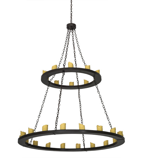 60"W Loxley 28 Lt Two Tier Chandelier