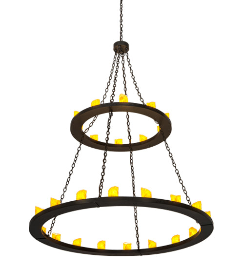 60"W Loxley 28 Lt Two Tier Chandelier