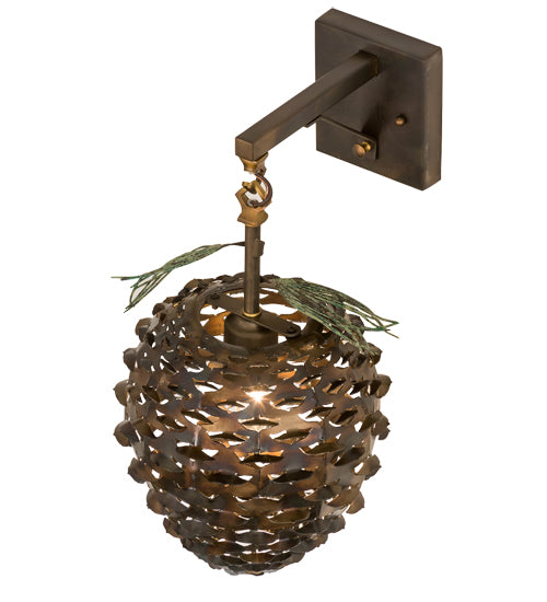 11"W Stoneycreek Pinecone Hanging Wall Sconce