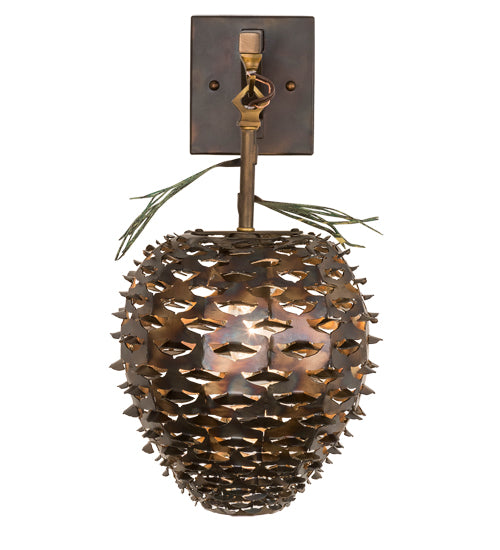 11"W Stoneycreek Pinecone Hanging Wall Sconce