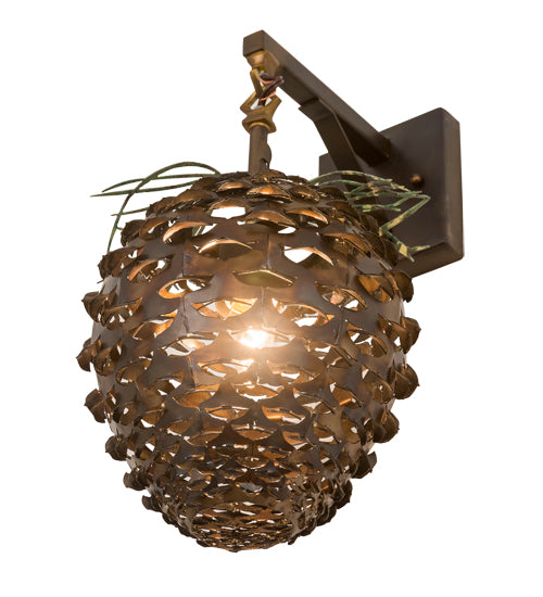 11"W Stoneycreek Pinecone Hanging Wall Sconce