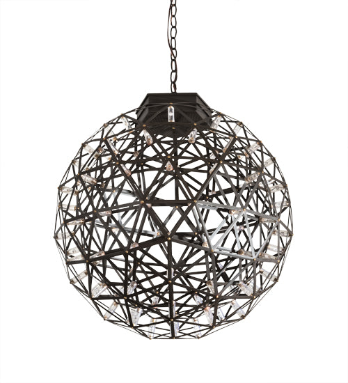 24" Wide Geosphere Pendant