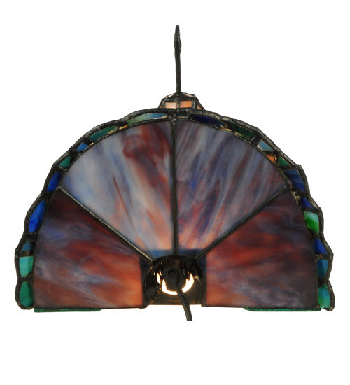 7.25"H Tiffany Peacock Accent Lamp