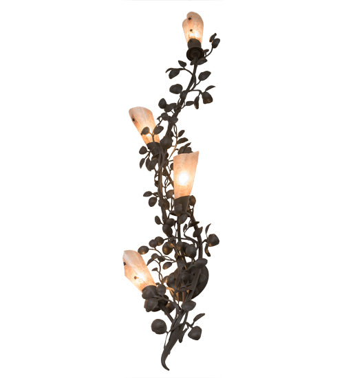 12"W Vinca Vine 4 Lt Wall Sconce