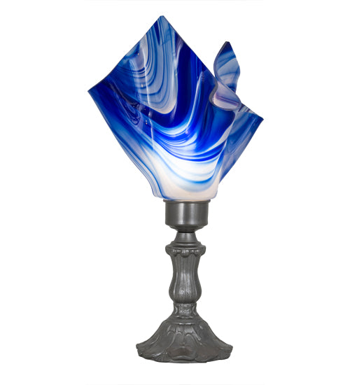 14" High Handkerchief Curacao Swirl Accent Lamp