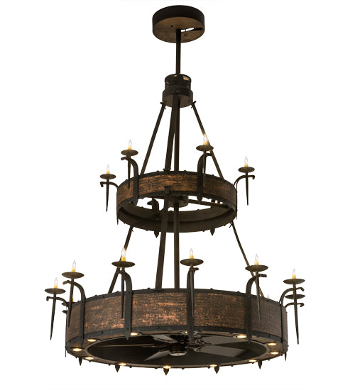 62" Wide Costello 18 Light Two Tier Chandel-Air