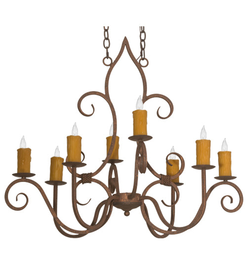 36" Long Clifton 8 Light Oblong Chandelier