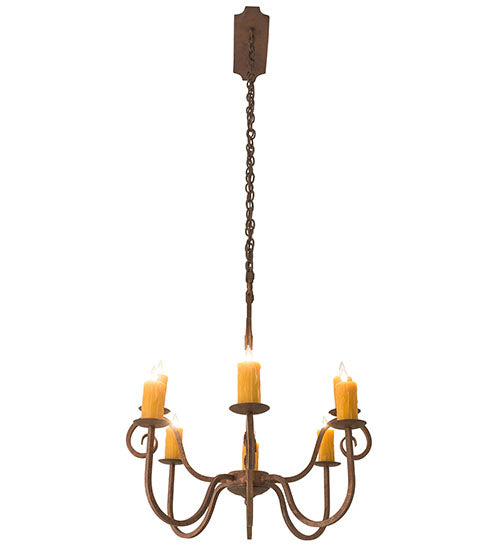 36" Long Clifton 8 Light Oblong Chandelier