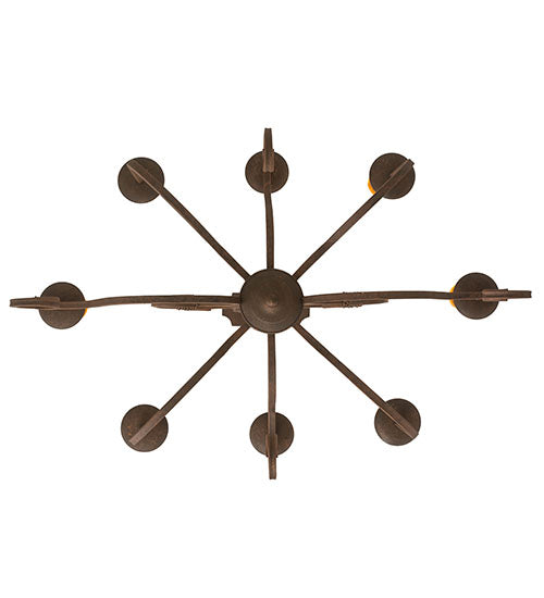 36" Long Clifton 8 Light Oblong Chandelier