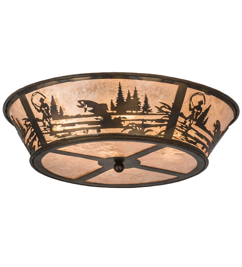 22"W Fly Fishing Creek Flushmount