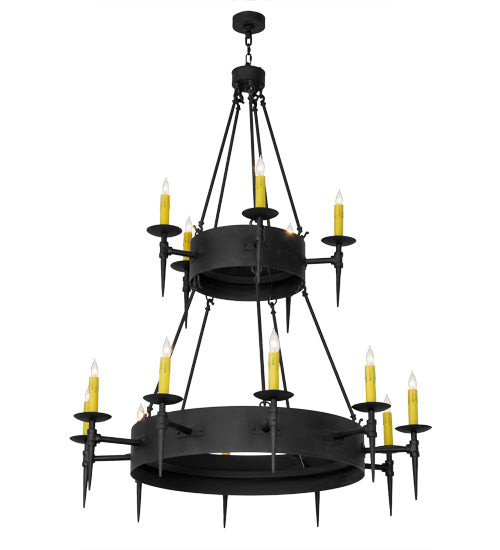 50"W Thorndike 15 Lt Two Tier Chandelier