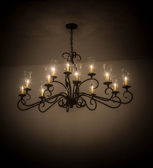 60"L Wallis 14 Lt Oblong Chandelier